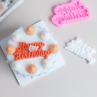 Khuôn silicone hình chữ happy birthday