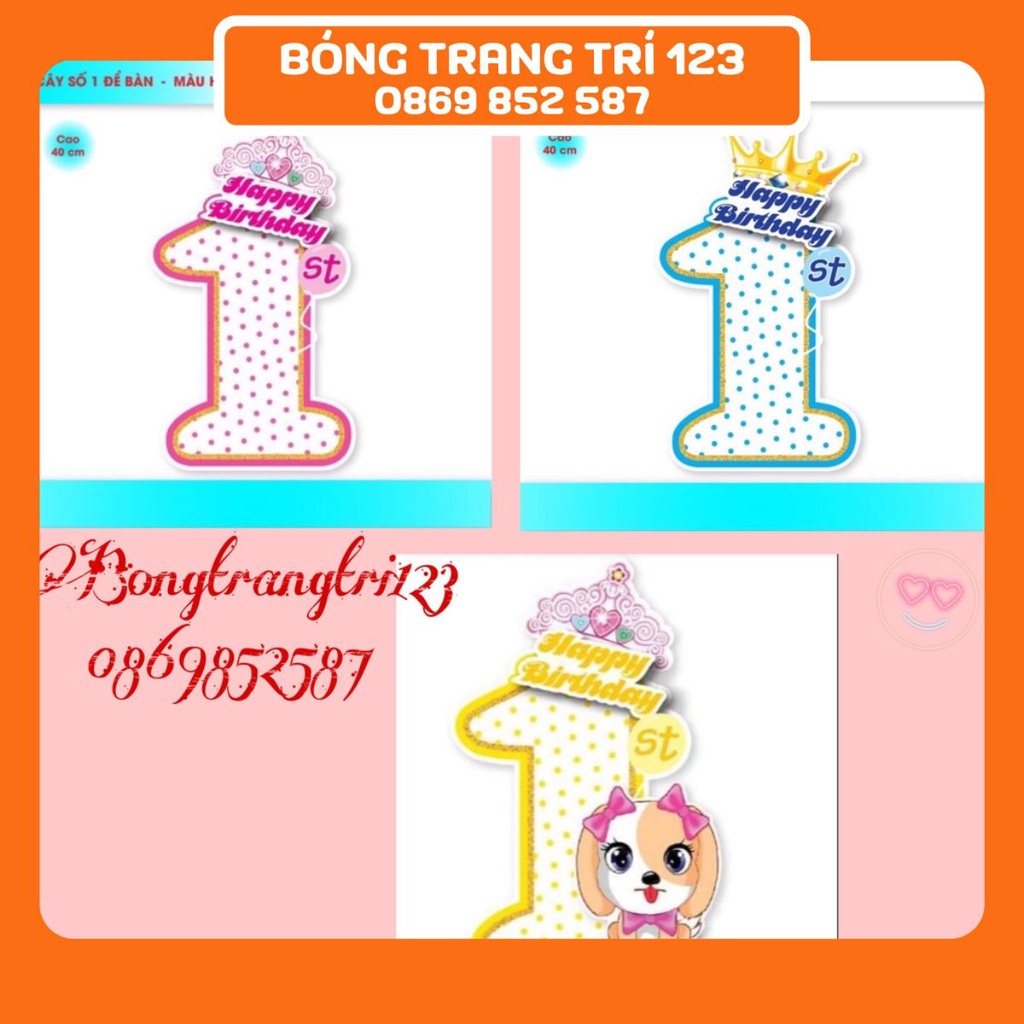 [Chất Lượng] Cây Số 1 Trang Trí Bàn Tiệc.