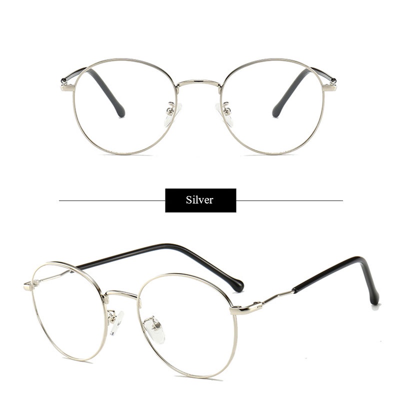 Kính cận Viendo bằng kim loại dáng tròn phong cách Hàn Quốc -1.00 ~ -4.00 độ cho nữ