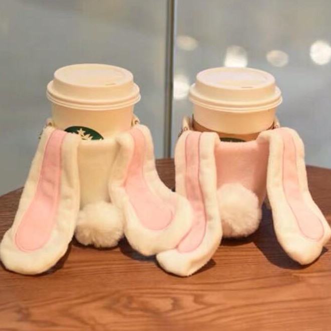 [HOT] ✨TÚI TREO TRÀ SỮA BÌNH NƯỚC TAI THỎ ĐỰNG ĐÁNG YÊU✨