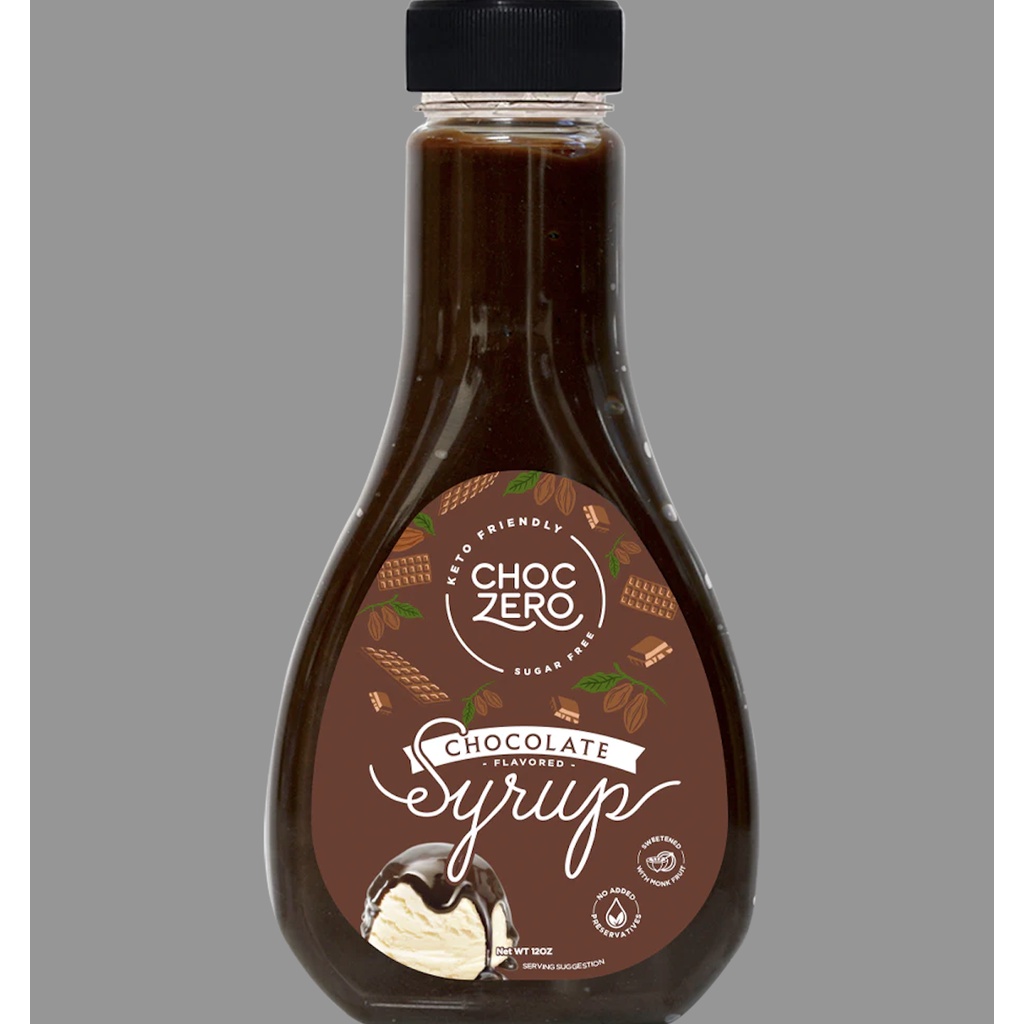 SỐT SOCOLA KHÔNG ĐƯỜNG - ĂN KIÊNG KETO Choczero Chocolate Syrup, Sugar-Free, Non-GMO, Gluten-Free, 340g