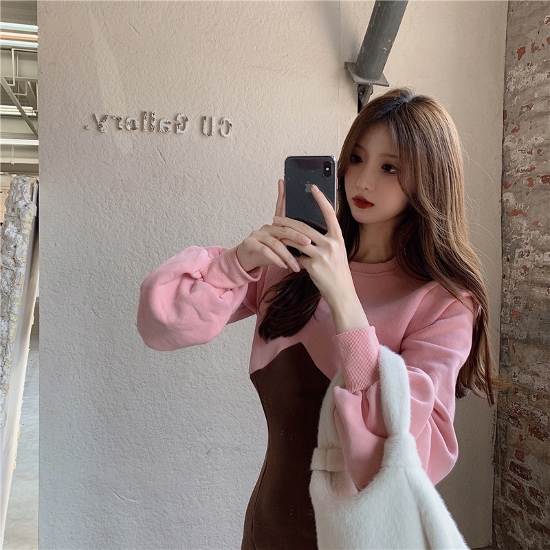 Đầm sweater IELGY mỏng ôm eo cá tính khí chất tùy chọn màu sắc dành cho nữ