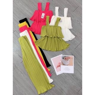 Set dập ly nữ áo dây bản to