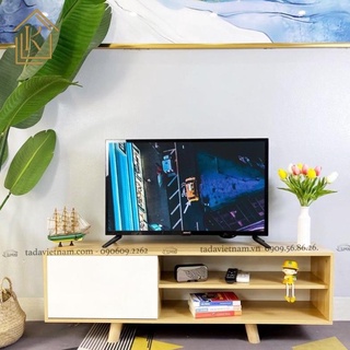 Kệ TiVi để sàn bằng gỗ, Decor phòng khách, có chân kệ chắc chắn. Kích thước 1m2-6868