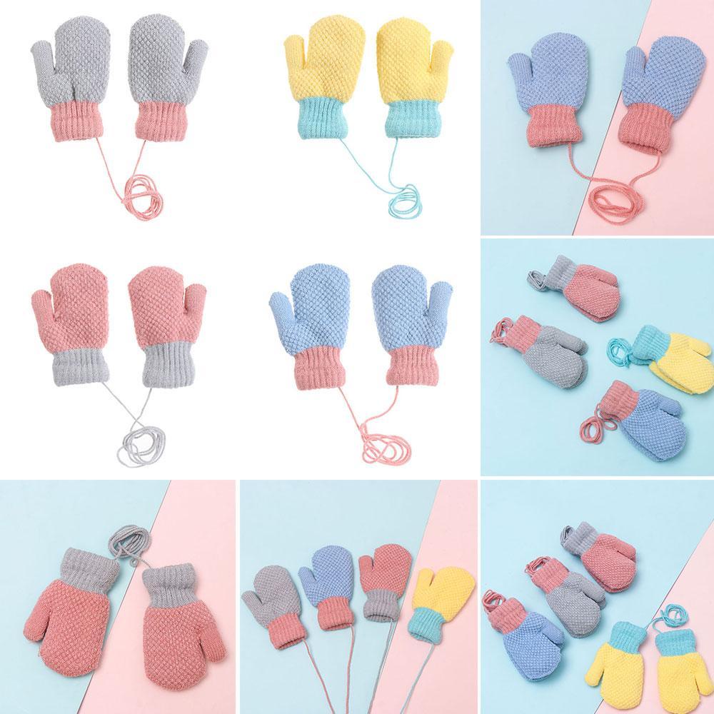 SUMU Găng Tay Đan Len Dày Dặn Ấm Áp Cho Bé 2-6 Tuổi