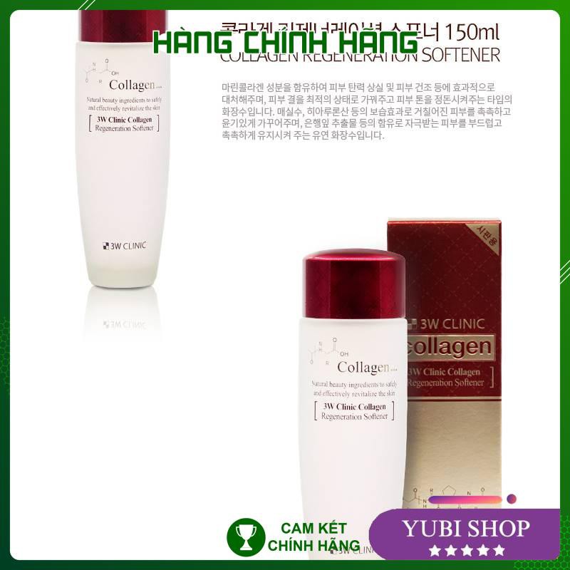 [HÀNG AUTH] NƯỚC HOA HỒNG 3W CLINIC COLLAGEN - HÀN QUỐC - NƯỚC HOA HỒNG 3W CLINIC COLLAGEN DƯỠNG TRẮNG VÀ TÁI TẠO DA