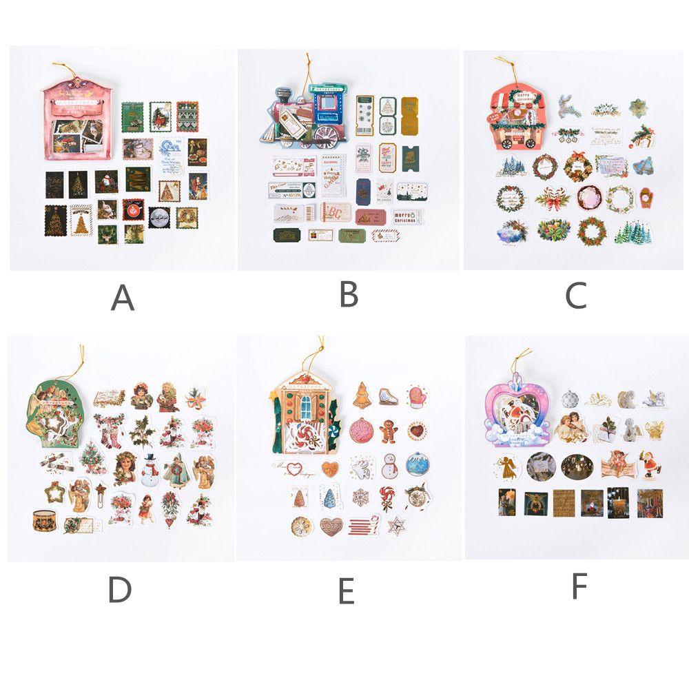 Set 40 Sticker Dán Trang Trí Sổ Tay Chủ Đề Giáng Sinh