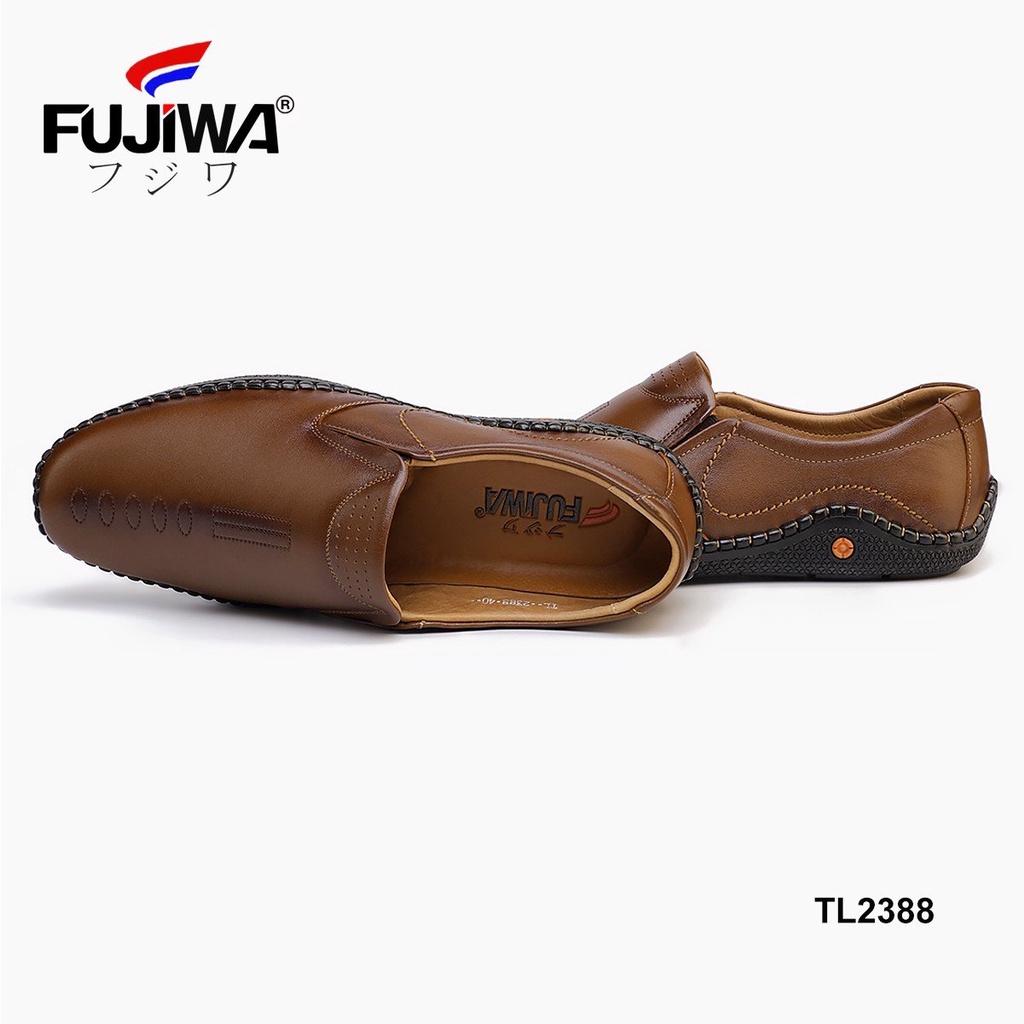 Giày Lười Nam Da Bò FUJIWA - TL2388. Da Thật Nguyên Miếng. Được Đóng Thủ Công (Handmade). Size:  38, 39, 40, 41, 42, 43