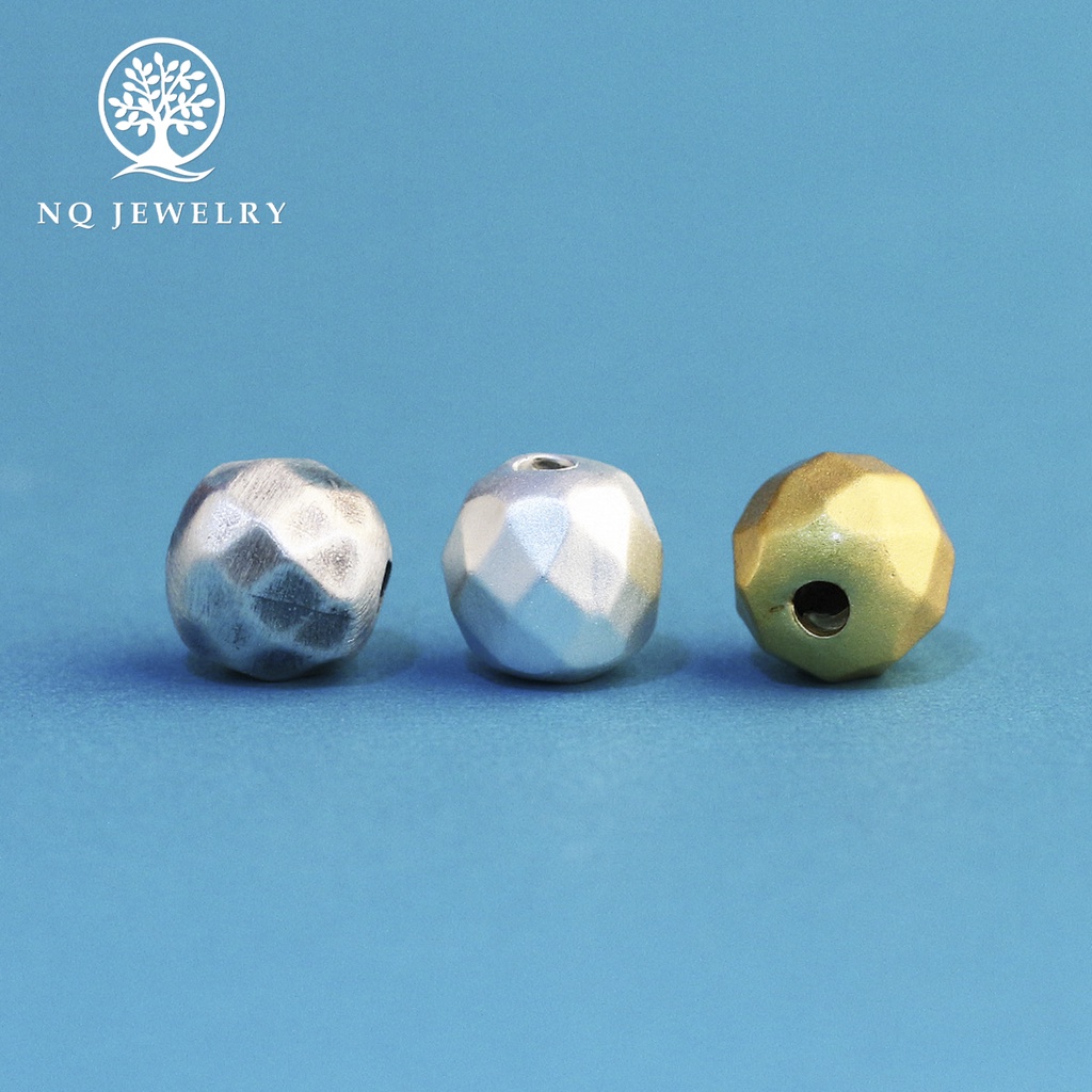 Charm bạc tròn 3D - NQ Jewelry