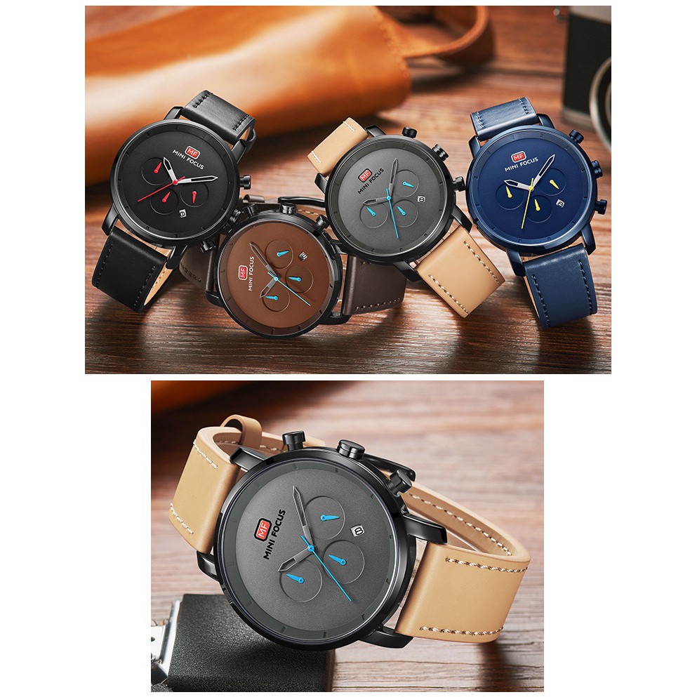 Đồng Hồ Nam ❤️FREESHIP❤️ Đồng Hồ Chống Nước Mino Focus MF0102G, Thời Trang Cao Cấp, Chạy Full 6 Kim
