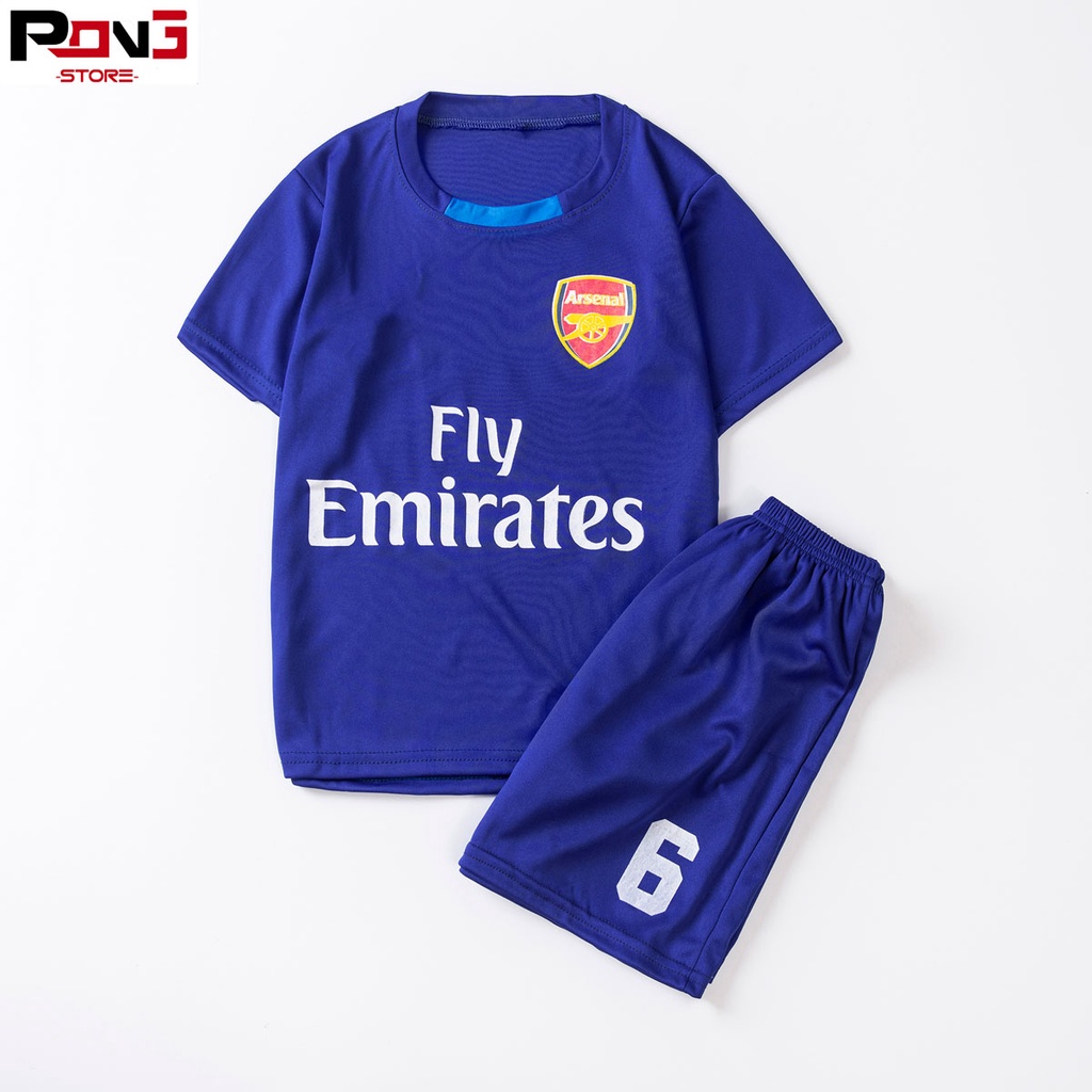 Bộ quần áo bóng đá trẻ em nam,nữ CLB Arsenal  chất thun lạnh  cho các bé từ 2 đến 15 tuổi  của Pong__store