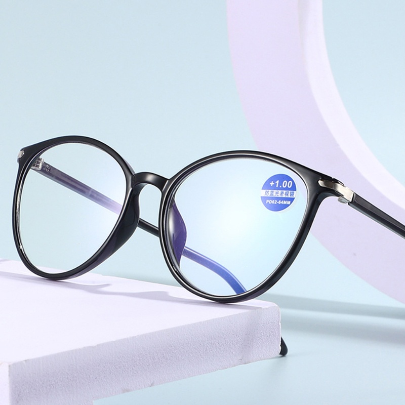 Kính Đọc Sách TR90 Gọng Tròn Siêu Nhẹ Chống Ánh Sáng Xanh Phong Cách Vintage Cho Nam Và Nữ