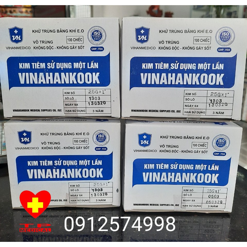 Đầu kim tiêm từ số 18 đến số  26G