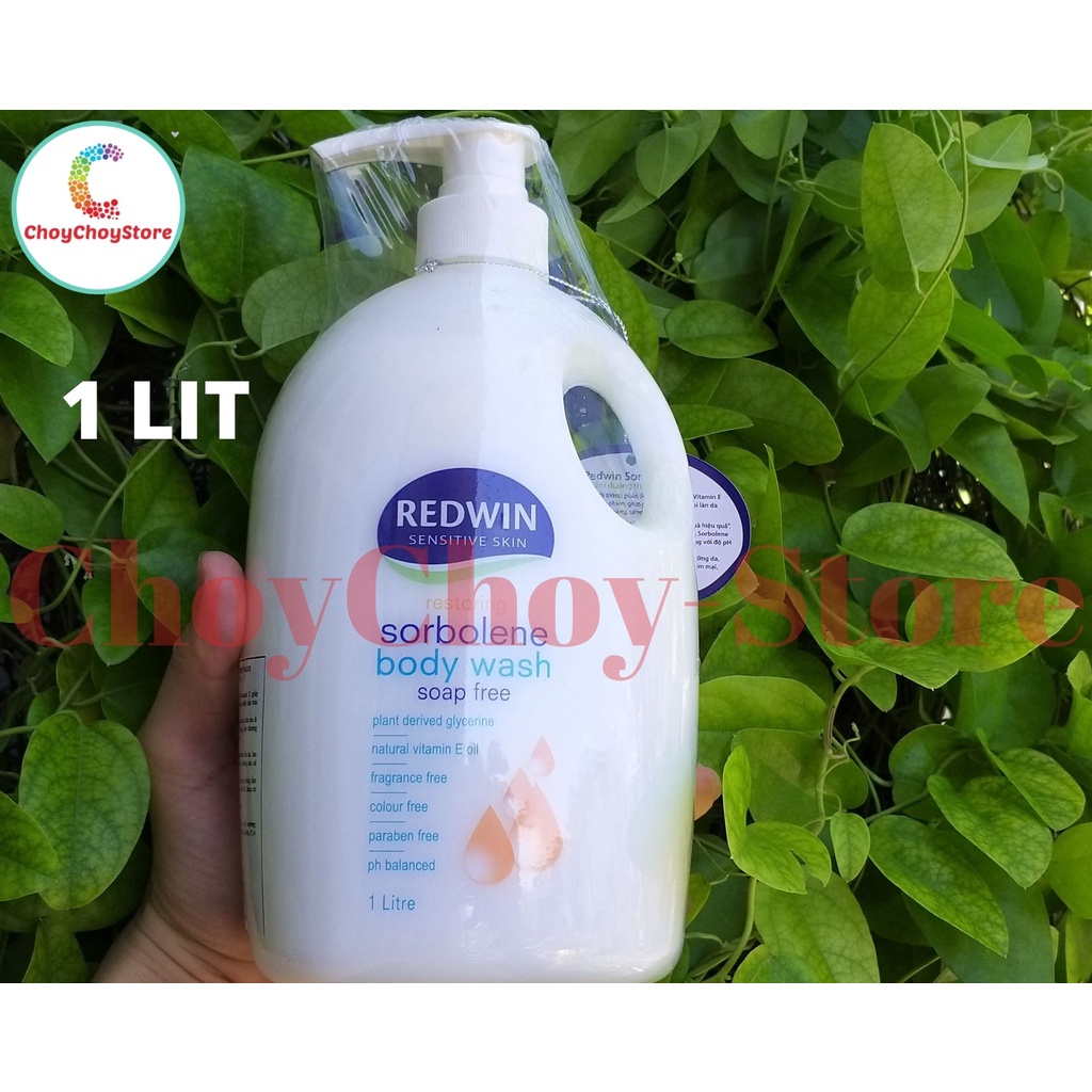 [HÀNG CTY] REDWIN Sensitive Skin Sorbolene Body Wash With Vitamin E 500mL  &amp; 1 L - Sữa Tắm Dưỡng Ẩm