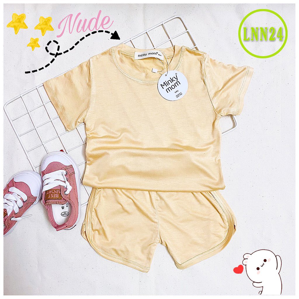 [LNN24] Bộ Cộc Thun Lạnh MINKY MOM SIZE NHÍ Vải Trơn Mềm Mịn, Dễ Chịu, Thầm Hút Mồ Hôi, Thoáng Mát Hàng Chuẩn Đẹp Cho Bé