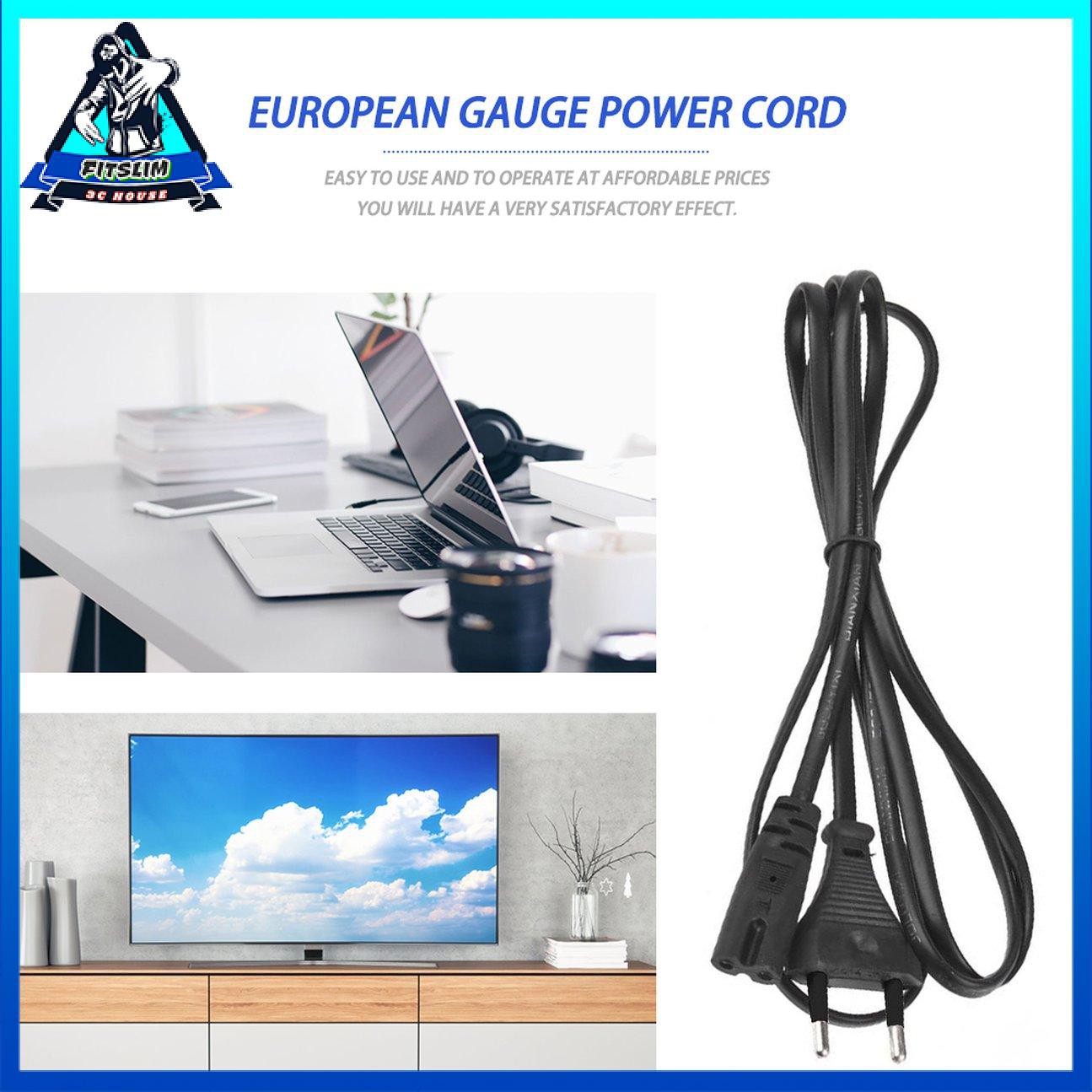 Dây Cáp Nguồn 2 Pin Cho Laptop Dài 1.5m Eu 2-prong