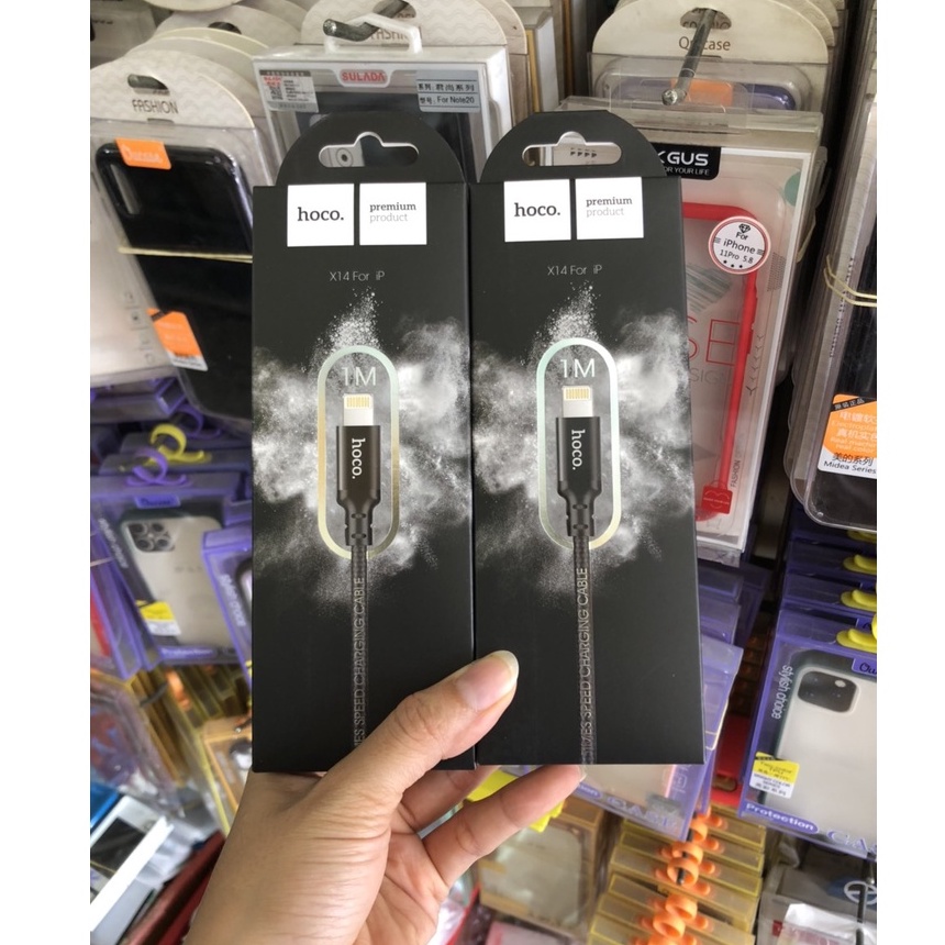Dây sạc cho iphone hiệu hoco dây bọc dù cực tốt