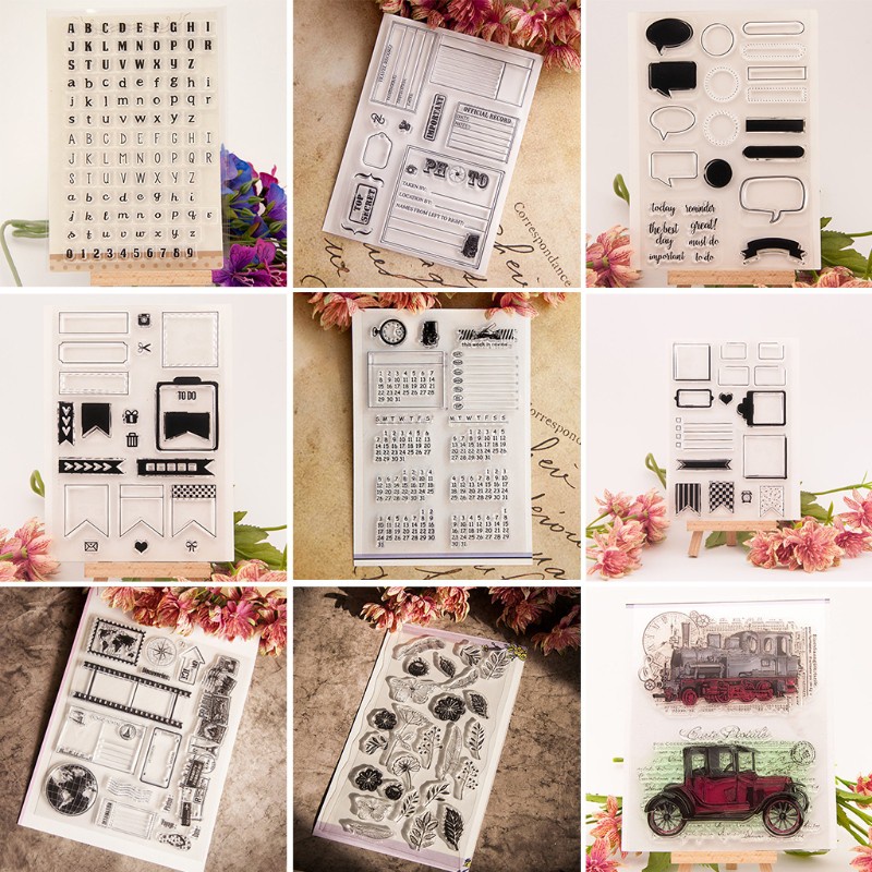 Con Dấu Silicon Trong Suốt Hình Chữ Số Dùng Trang Trí Album Ảnh / Thiệp Diy