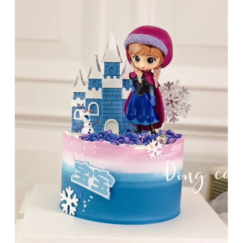 DISNEY Mô Hình Nhân Vật Hoạt Hình Frozen 2 Trang Trí Bánh Kem