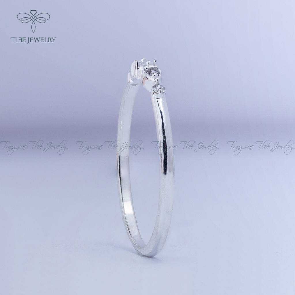 Nhẫn bạc nữ TLEE đính đá Almira mini NCJ A0123