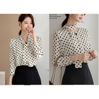 Q051120  ÁO SƠ MI CHẤM BI