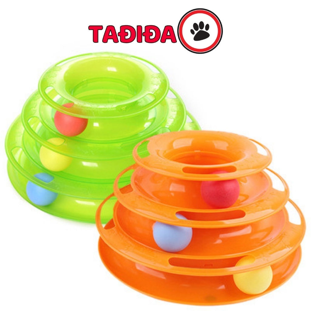 Đồ chơi cho Mèo Đĩa Xoay 3 Tầng chống trượt , Phụ kiện cho Thú Cưng chất lượng - Tadida Pet