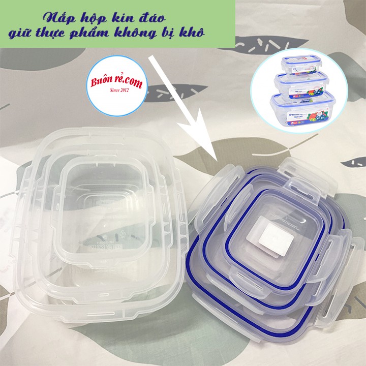 Set 3 hộp trữ đồ đông - hộp nhựa Song Long bảo quản thực phẩm luôn tươi ngon ( MS : 2508 ) - br00315