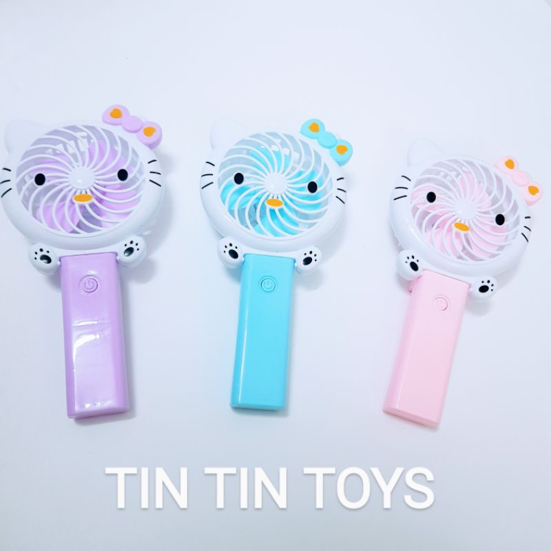 Quạt điện cầm tay hình mèo kitty siêu dễ thương