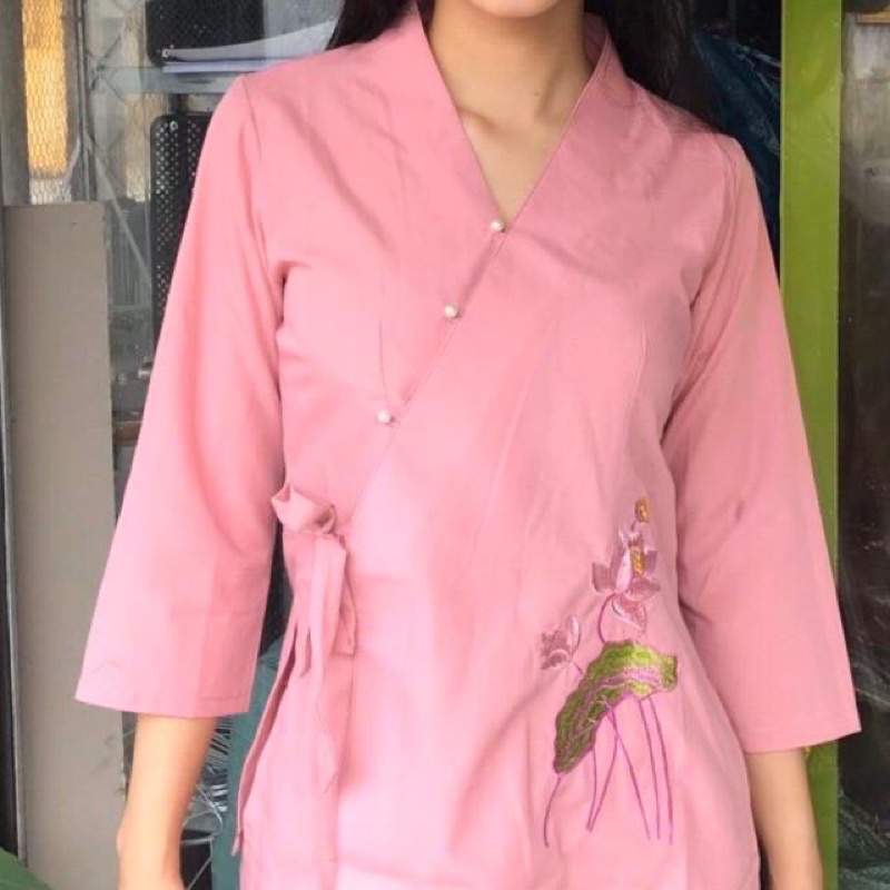 Xéo nơ katê thêu