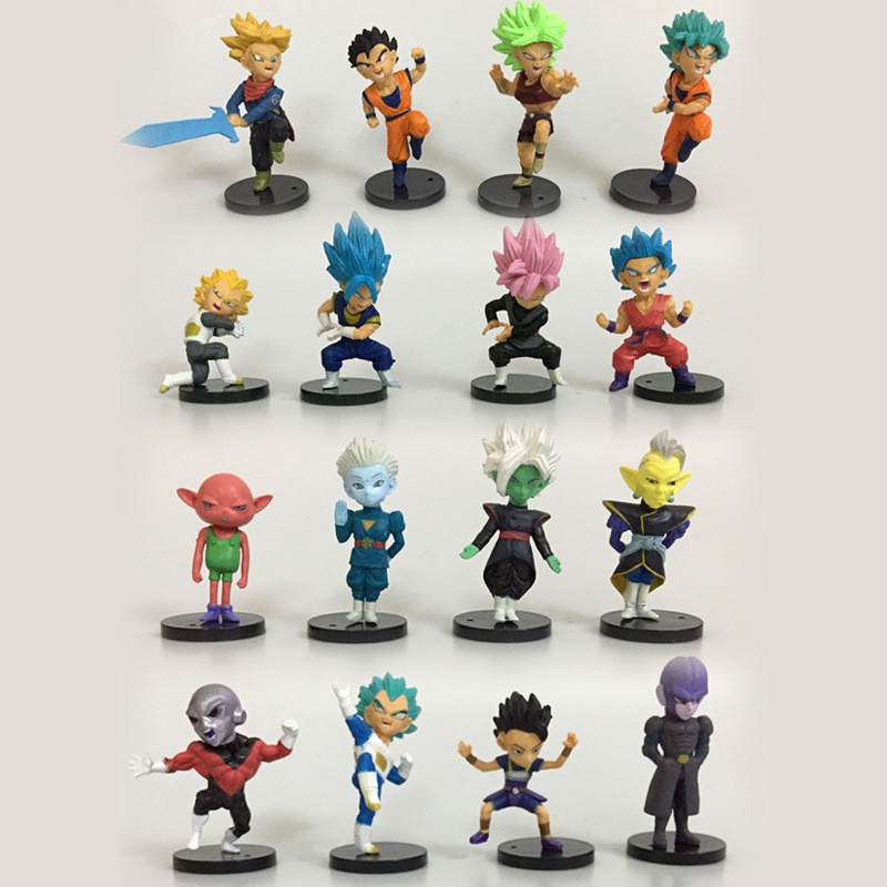 Combo 8 nhân vật 7 viên ngọc rồng Dragon Ball Songoku Son Goku chibi dễ thuong 6-8cm