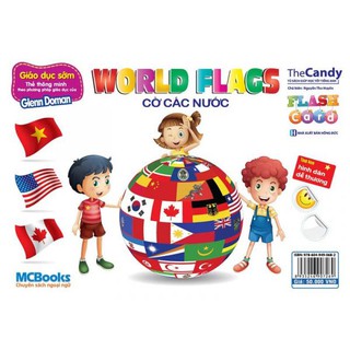 Sách Flash card dạy trẻ theo phương pháp Glenn Doman – Cờ các Quốc gia trên thế giới