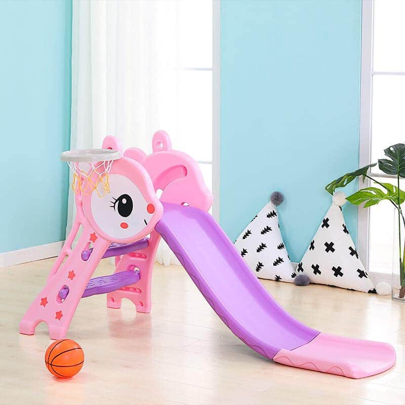 Cầu Trượt Cho Bé có bóng rổ