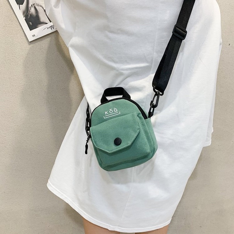 Túi vải Canvas đeo chéo phong cách Hàn Quốc cho nữ