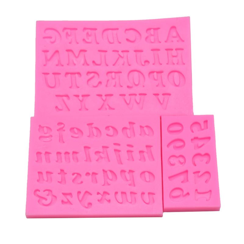 Bộ 3 Khuôn Làm Trang Sức Nhựa Resin Hình Chữ Cái Và Số