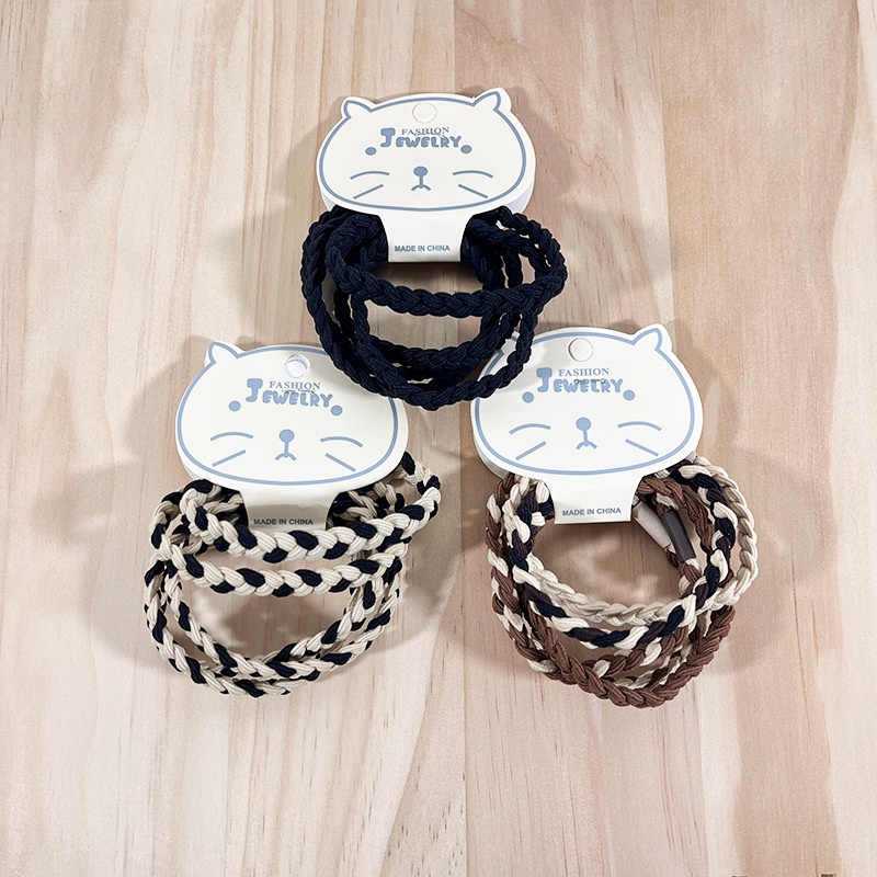 Dây Buộc Tóc Cao Su Co Giãn Màu Cà Phê Sữa Senior Sense