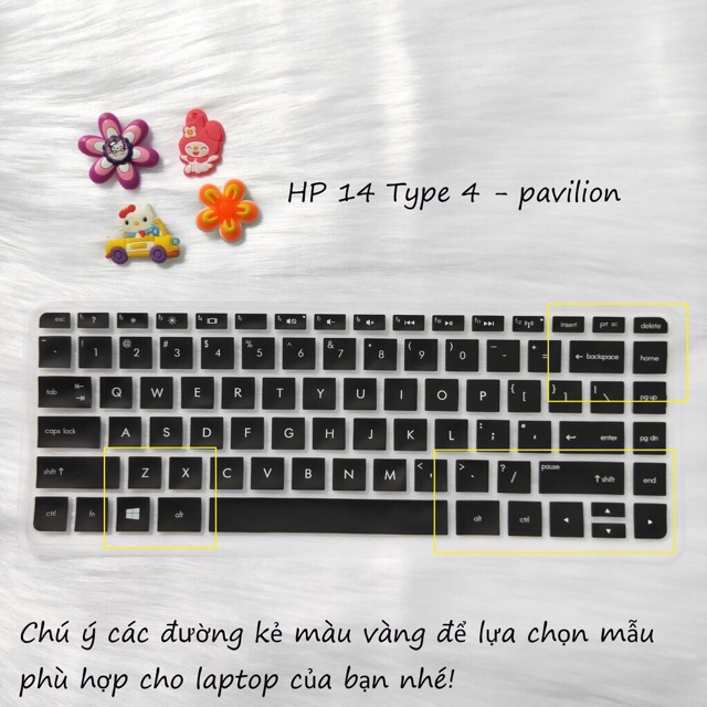 Tấm silicon bảo vệ máy tính HP 13-14 inch - phủ bàn phím silicon