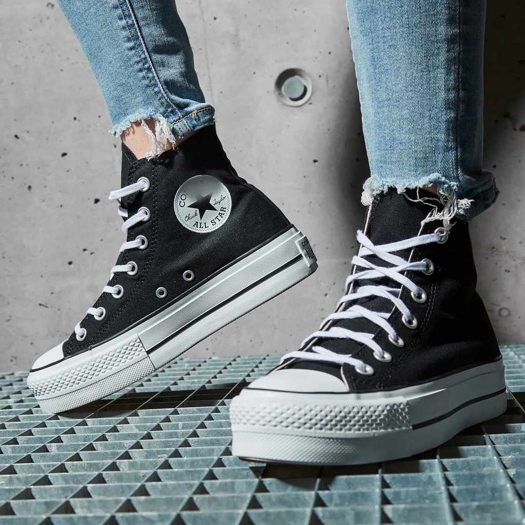 Giày Sneaker Converse Chuck Taylor All Star Canvas Platform High black ( Full box)