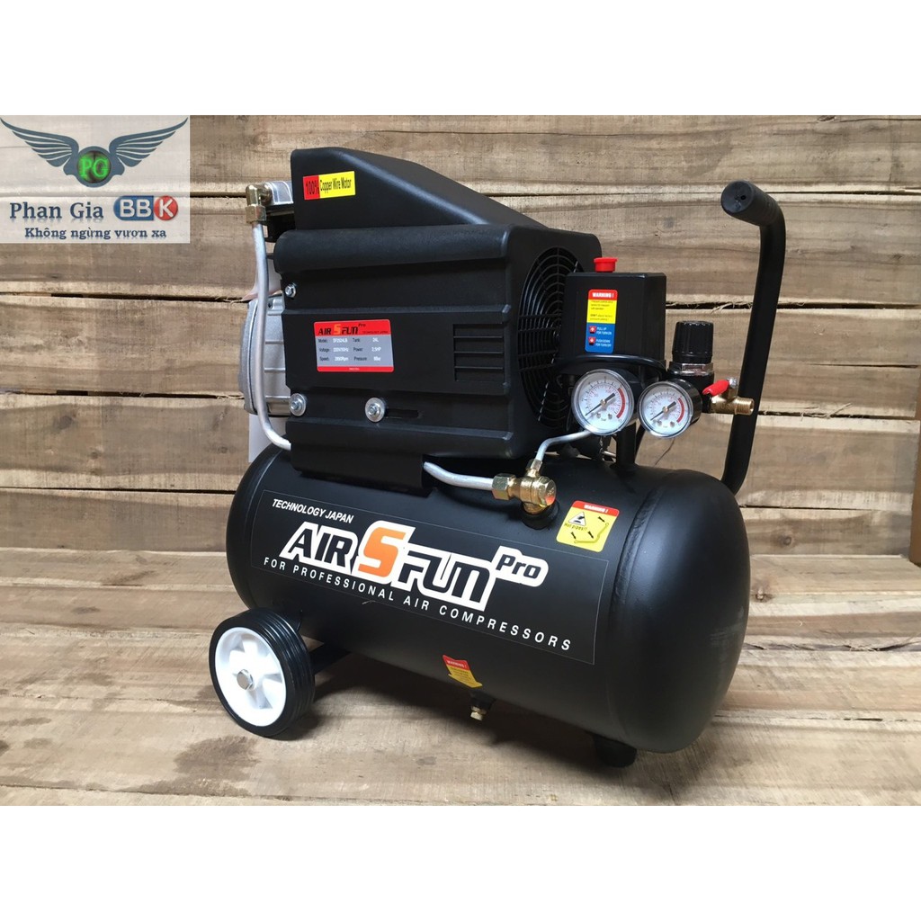 Máy nén khí SFUN 30L, máy nén khí có dầu 100% dây đồng