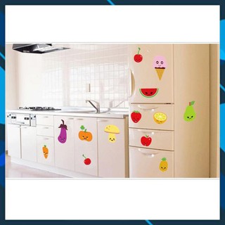[XẢ HÀNG] Decal dán tủ lạnh hình trái cây - rau củ quả amy shop
