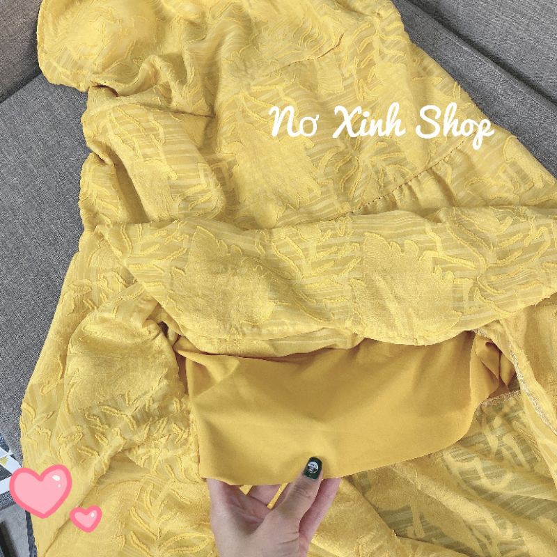 Váy Maxi Yếm Ren Hoa Nổi Cao Cấp ❣