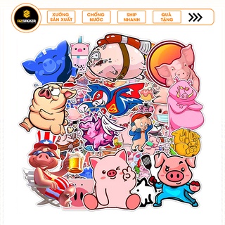 Set Hình Dán Sticker Pig | Hình Dán Laptop , Dán Điện Thoại , Dán Vali , Dán Đàn , Dán Xe Máy ... Chống Thấm Nước