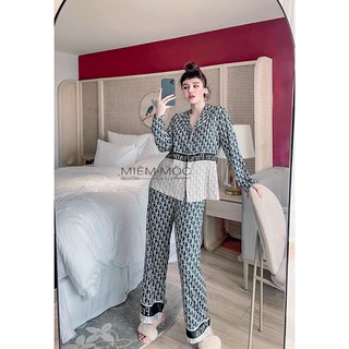 BỘ PIJAMA DÀI LỤA XƯỚC TÔ CHÂU SIÊU CẤP