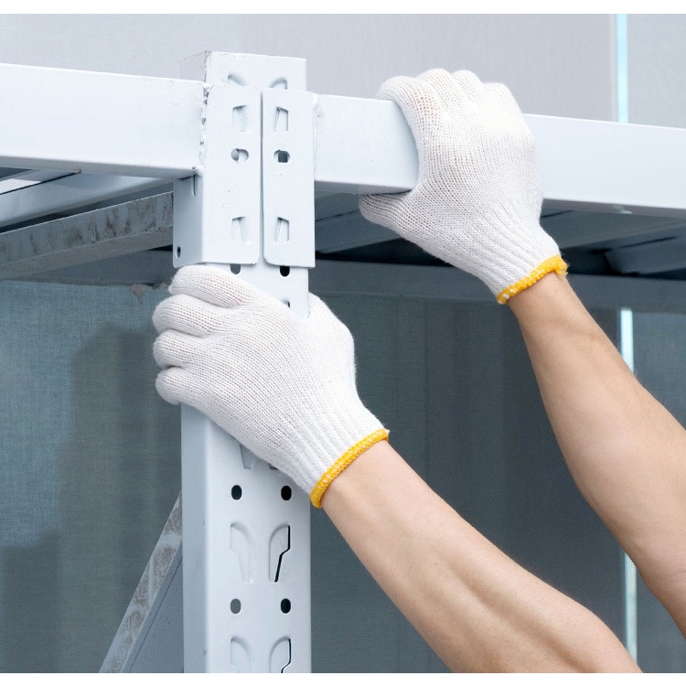 Đôi găng tay bảo hộ loại len sợi trắng thoáng khí, bảo vệ tay