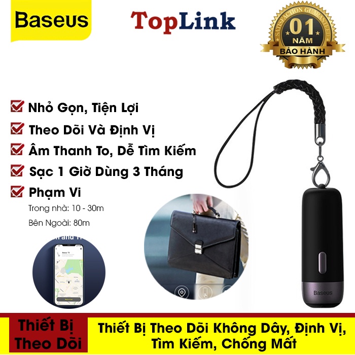 Thiết Bị Định Vị Tìm Đồ Vật Chống Lạc 2 Chiều Baseus Intelligent T3 - TopLink