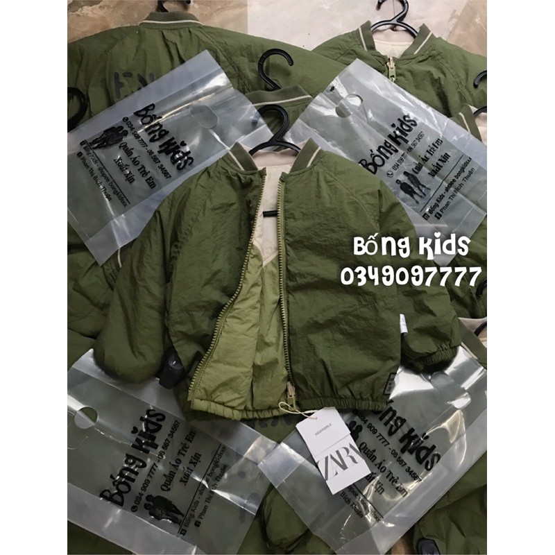 Bomber Bé Trai 2 Mặt Xanh Lá ZR