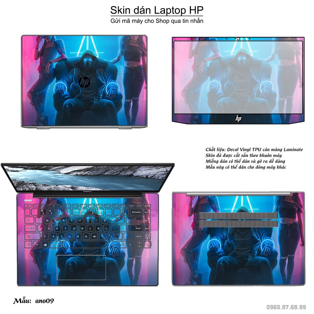 Skin dán Laptop HP in hình Anonymous _nhiều mẫu 2 (inbox mã máy cho Shop)