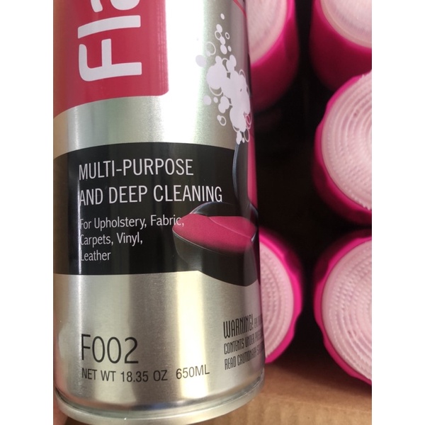 (giá tại xưởng) thùng 12 chai xịt bọt vệ sinh diệt khuẩn ghế da nội thất xe flamingo 650ml