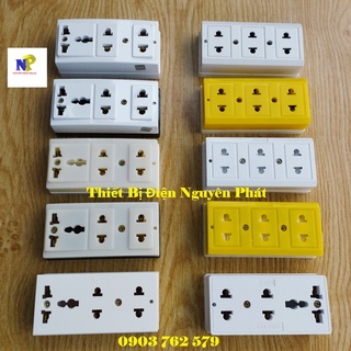 Ổ cắm điện 2ổ cắm đơn 1ổ cắm đa năng loại tốt Eliton