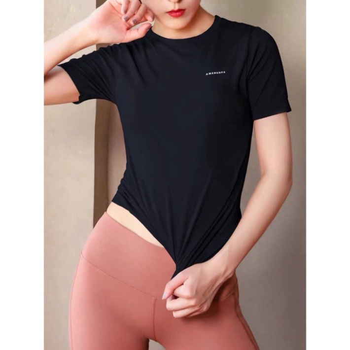 Áo Thun Tập Gym LUHAZO co giãn Dáng Basic Vải Cao Cấp Thông Thoáng 4 Chiều Thấm Hút Mồ Hôi AMIN Y001 TK1T501