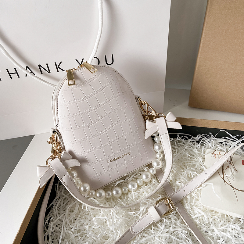 Túi đeo chéo IELGY đính ngọc trai thời trang tùy chọn màu sắc cho nữ